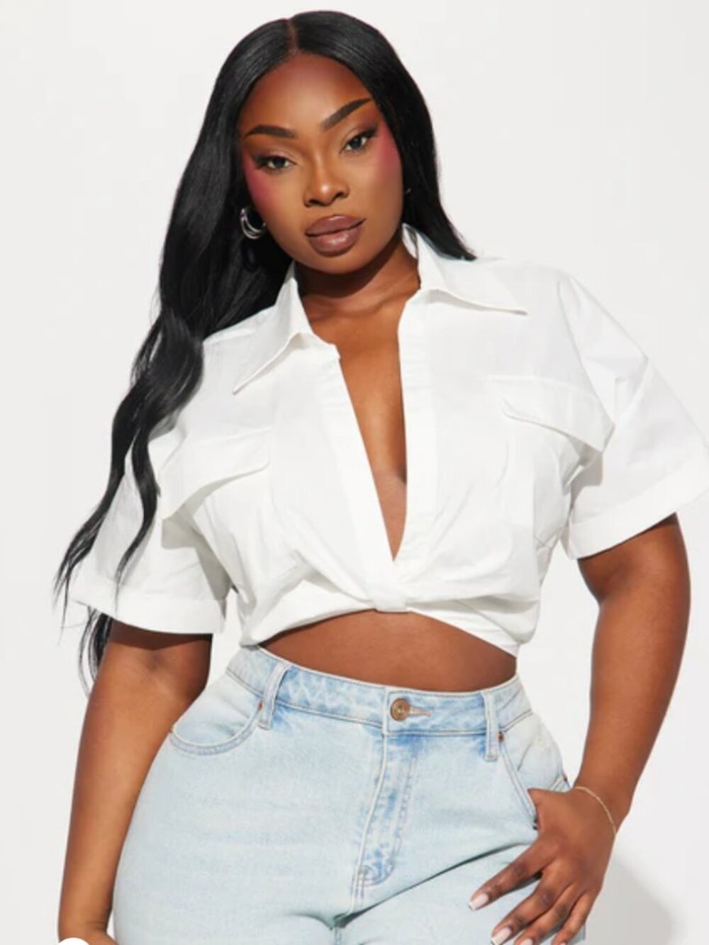 Fashion Nova - Catch Me Chillin' Top - White